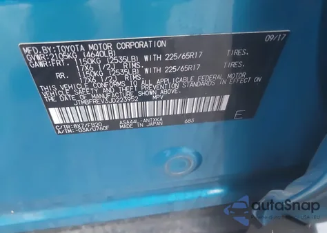 2018 Toyota Rav4 Le from USA, damaged, VIN JTMBFREV3JD223952